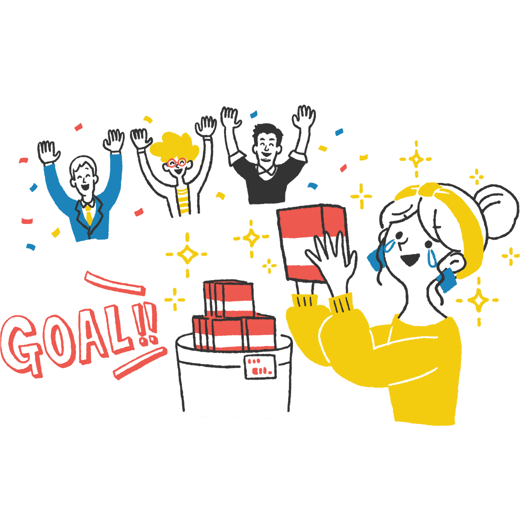 喜んでいるイラスト